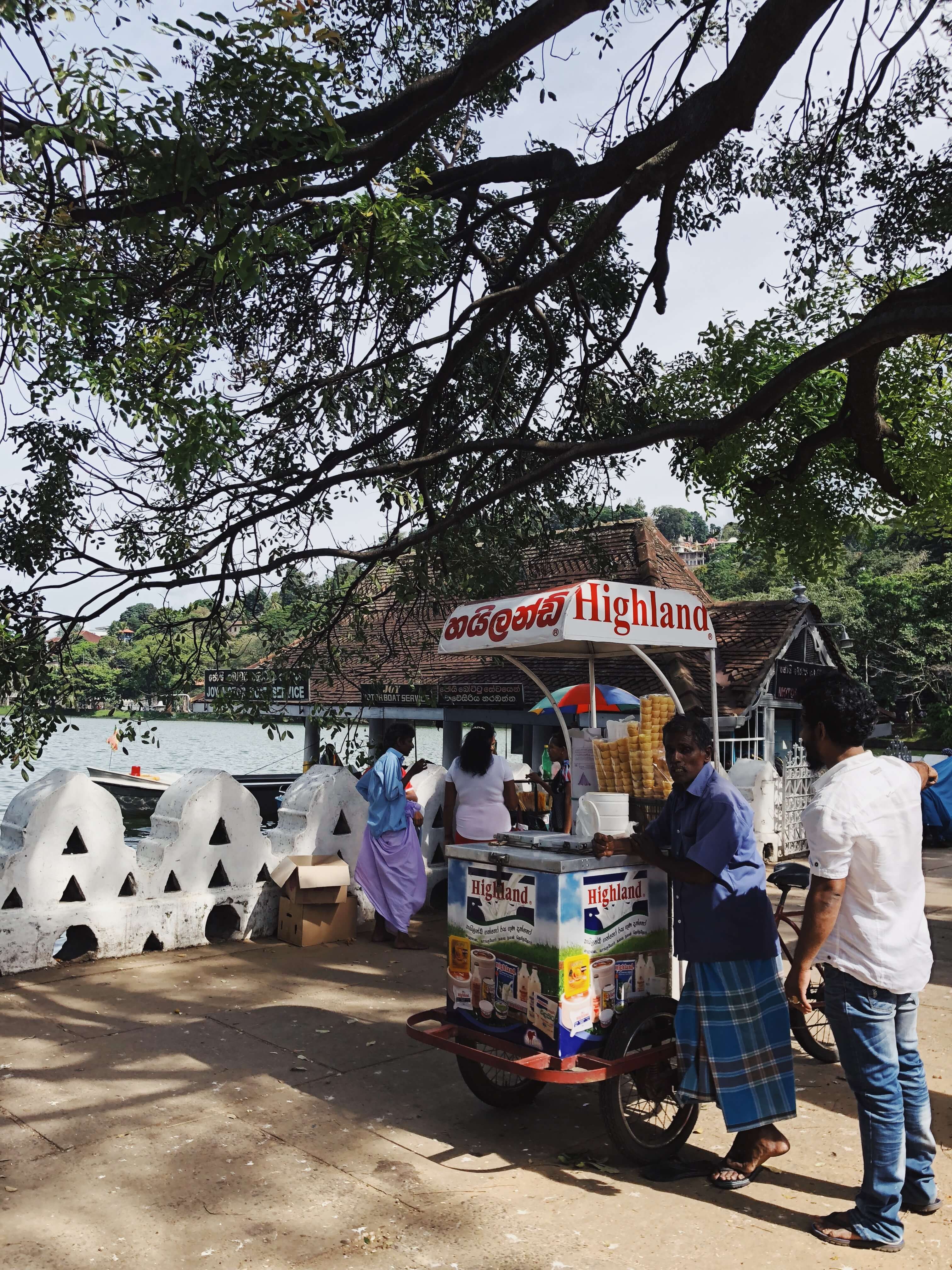 Ice cream vendor on Kandy Lake