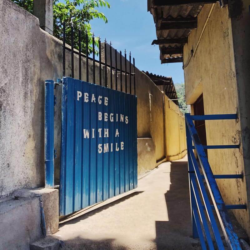 Daya Nivasa Entrance - Peace Begins with a Smile